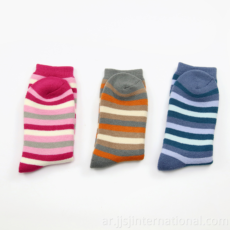 Ladies autumn and winter striped cotton socks